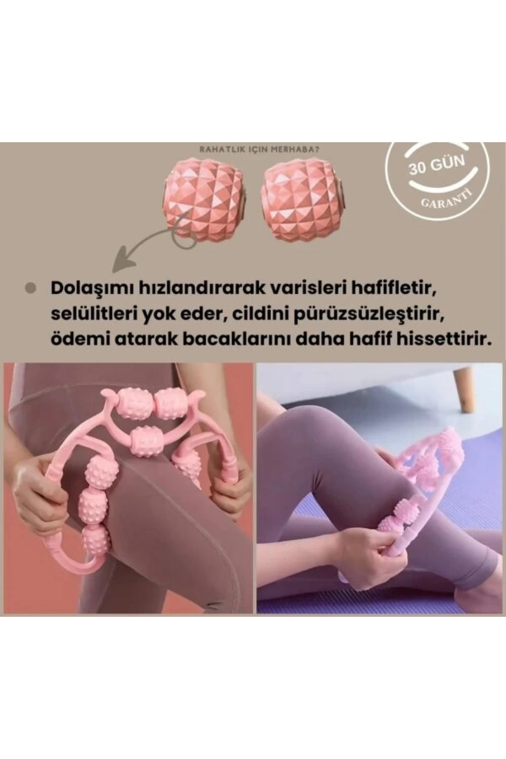 9 Tekerlekli Yoga Fitness Silindiri (roller) Egonex