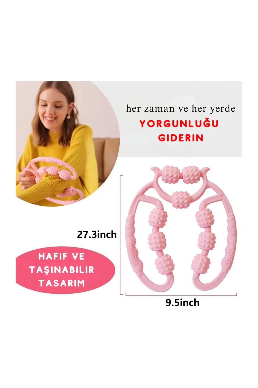 9 Tekerlekli Yoga Fitness Silindiri (roller) Egonex