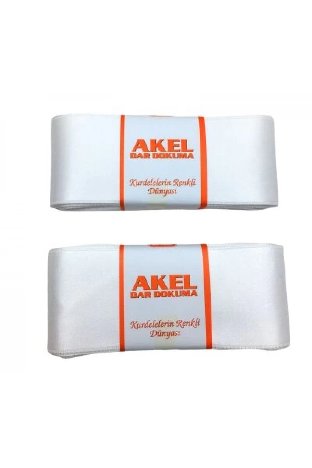 Akel ( 6cmx10mt ) ( Poşetli ) ( Beyaz ) ( Takı ) Kurdelesi*4x50