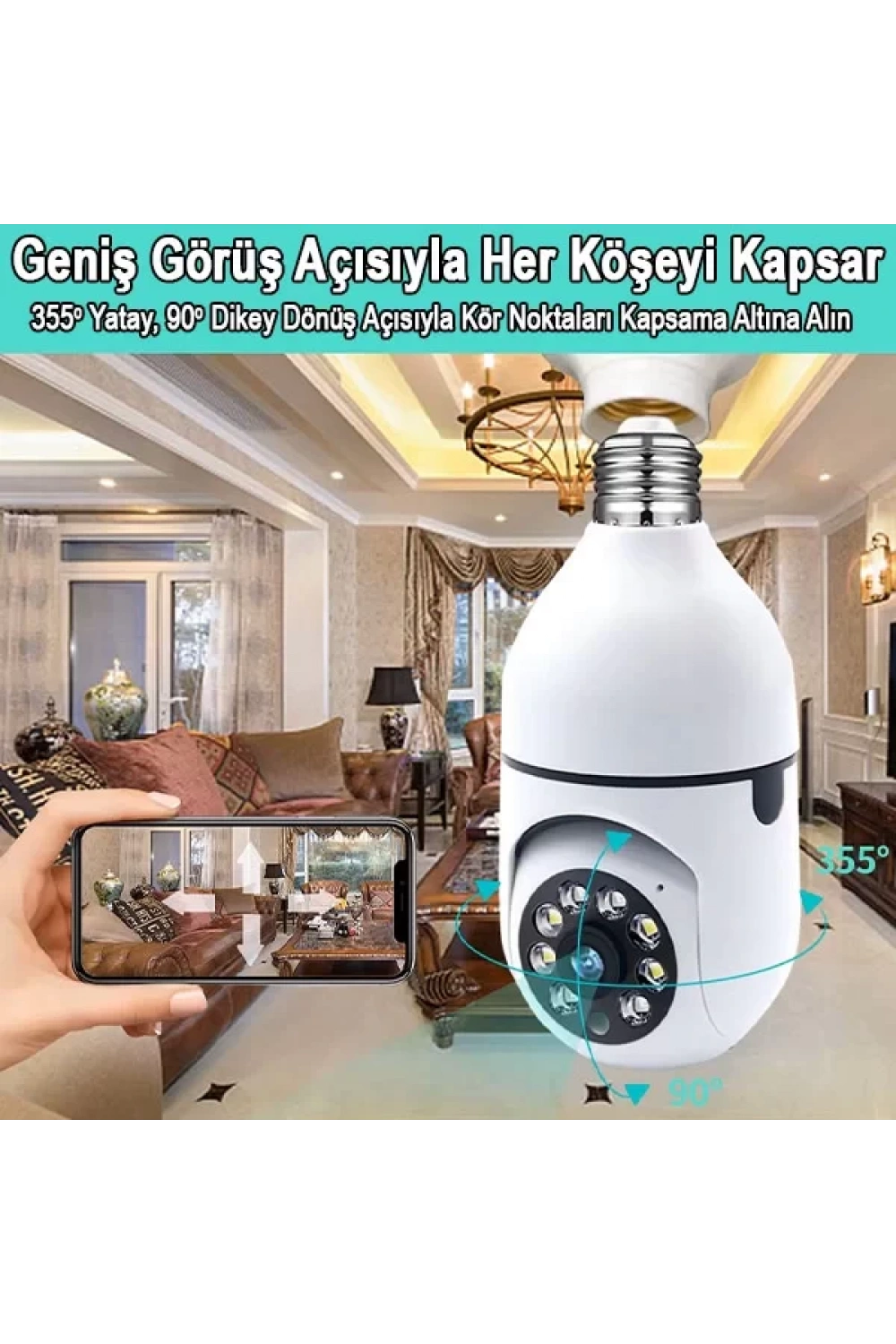 Ampul Kamera Harekete Duyarlı Gece Görüşlü Egonex
