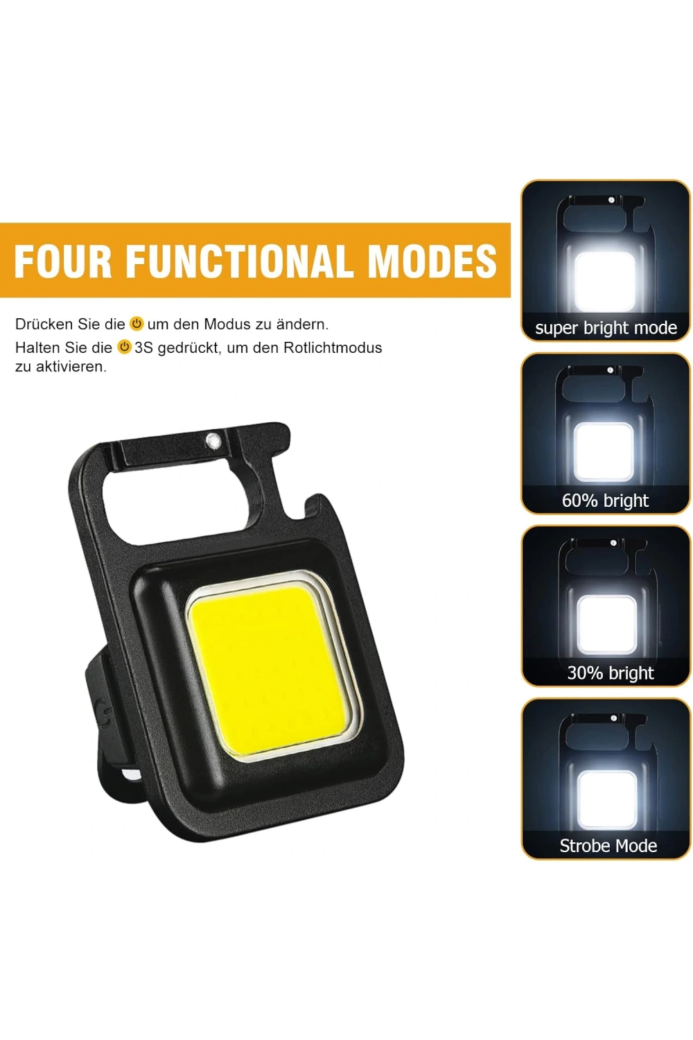 Anahtarlıklı Fener Fener Cob Led