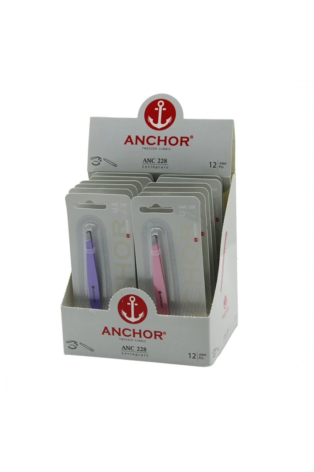 Anchor Anc-228 ( Renkli Metal ) ( 2in1 ) Cımbız ( Mini Tarak Uçlu )*12x40