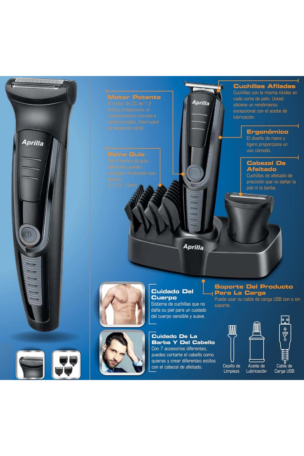 Aprilla Elektrikli Tıraş Makinesi Ahc-5018 Usb