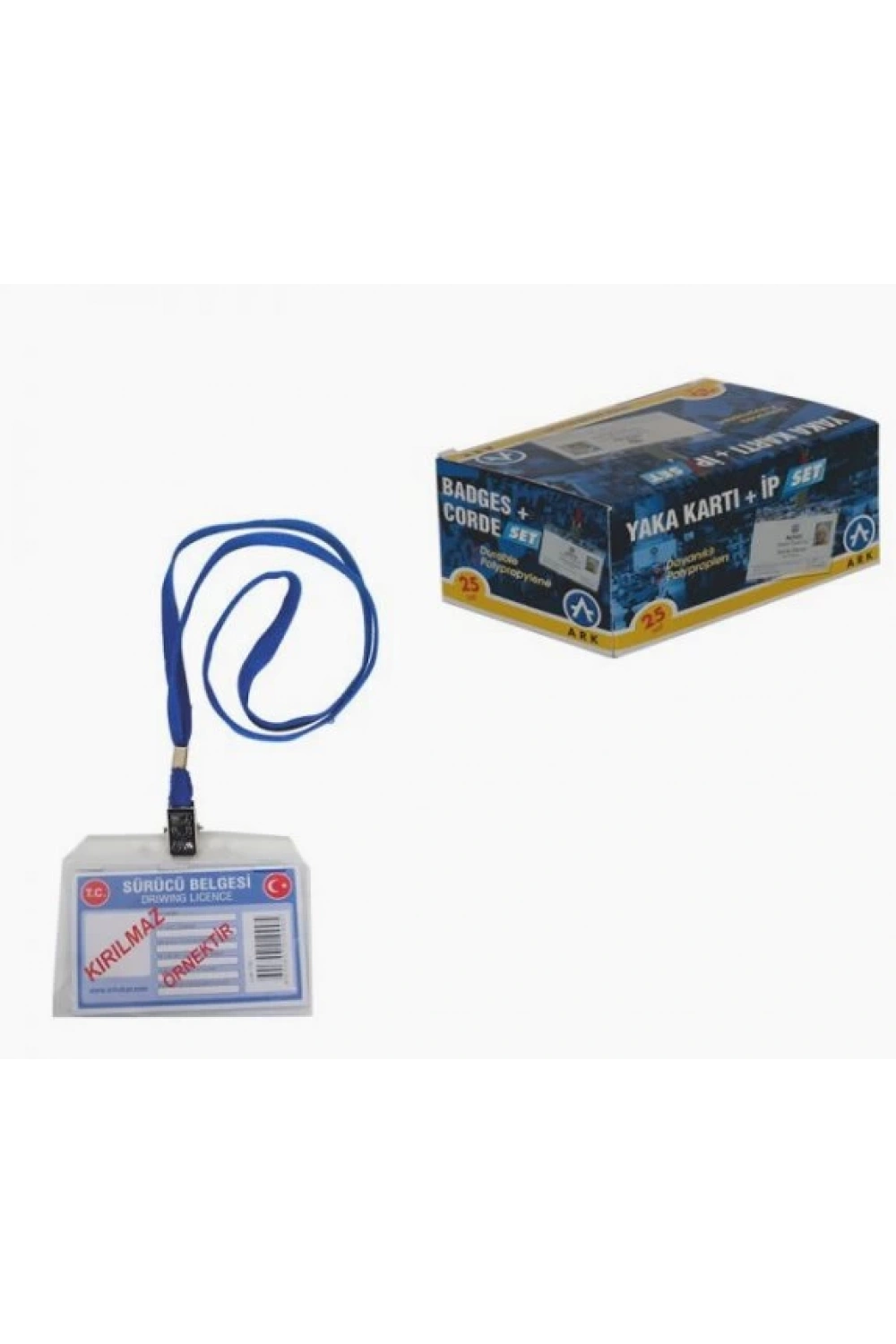 Ark 3a Yaka Kartı İpli Set ( İsimlik )*25x44