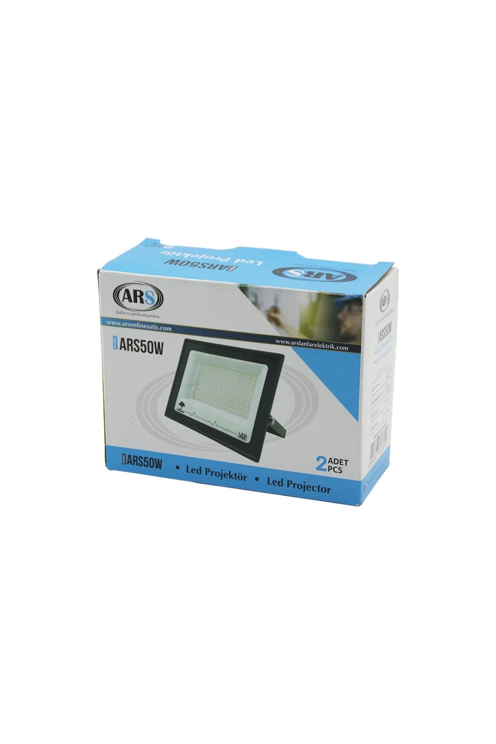 Ars Kod-343045 Model-ars50w ( 2pcs ) ( 50w ) Led Projektör ( 15x11.5cm) (aydınlatma Açısı: 120°) (50.000 Saat Ömür)*20