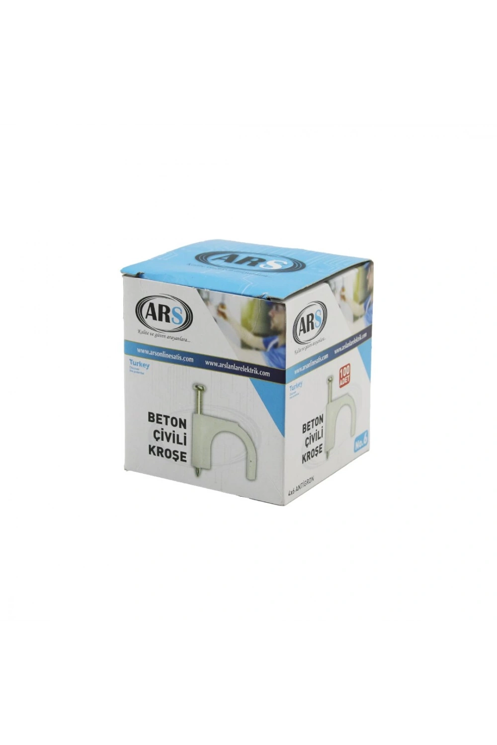Ars Kod-347953 ( No-6 ) ( 100pcs ) Beton Çivili Kroşe ( 4x6 Antigron )*10x10