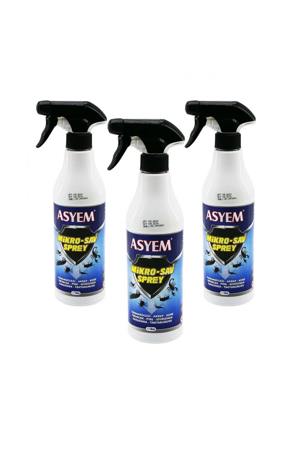 Asyem Mikro-sav ( Sıvı ) İlaç Sprey ( 450ml ) ( H.böcek & Akrep & Kene & Örümcek & Pire & S.sinek & T.kurusu )*6x4