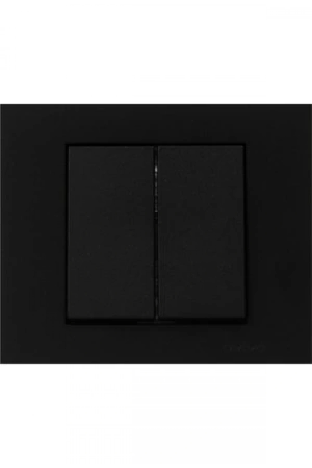 Atom ( Siyah ) Komitatörlü 2li Anahtar Priz*12x10