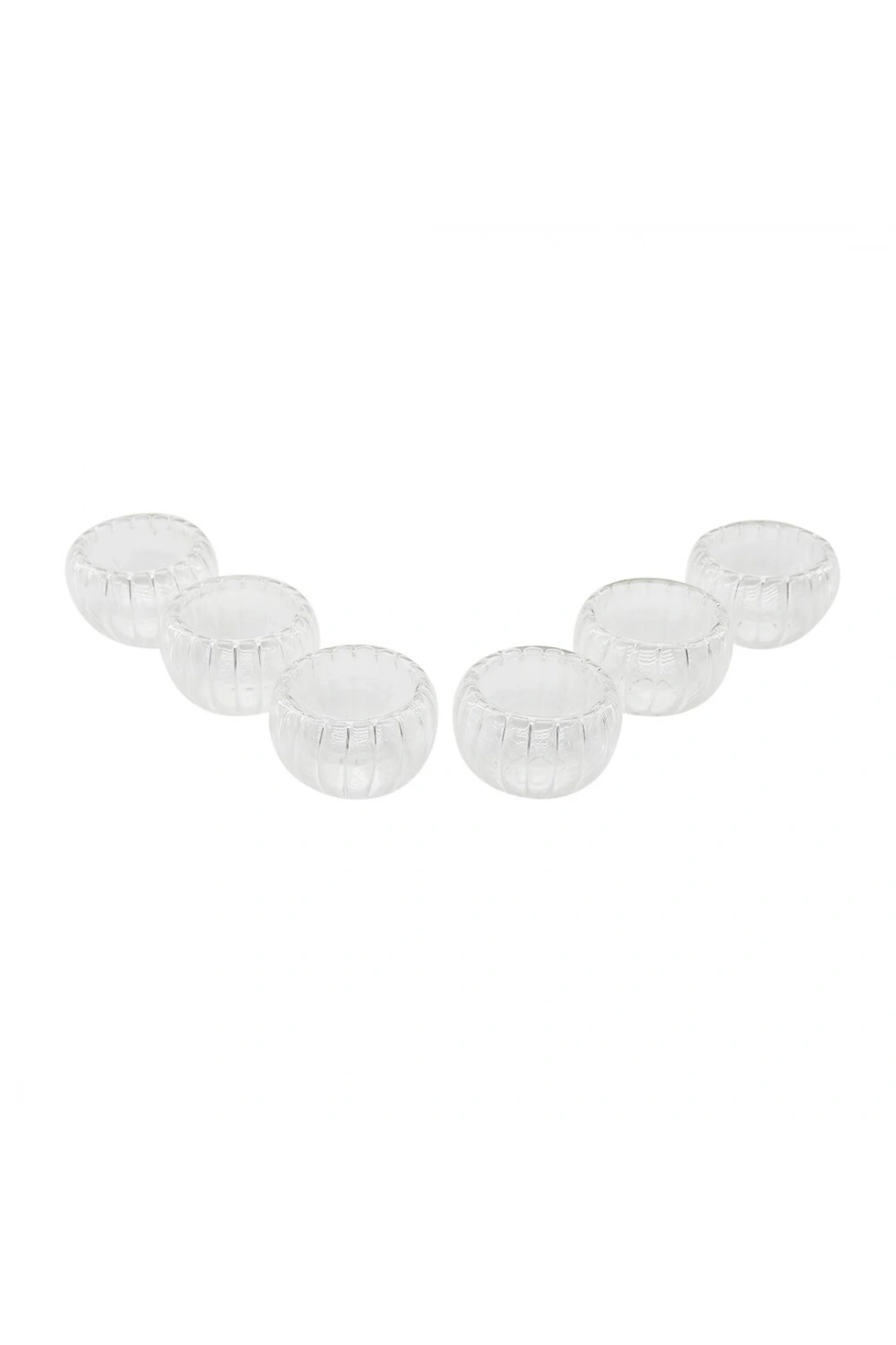 Barotti Dmr-8167 ( 6pcs ) ( Cam ) Lokumluk & Sosluk ( Çizgili Desen ) ( Çift Cidarlı ) ( 50 Ml )*30