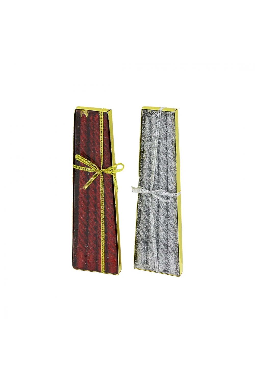 Barotti Dmr-9695 ( 4pcs ) Yaldız Şamdan Mum Simli 24cm*120