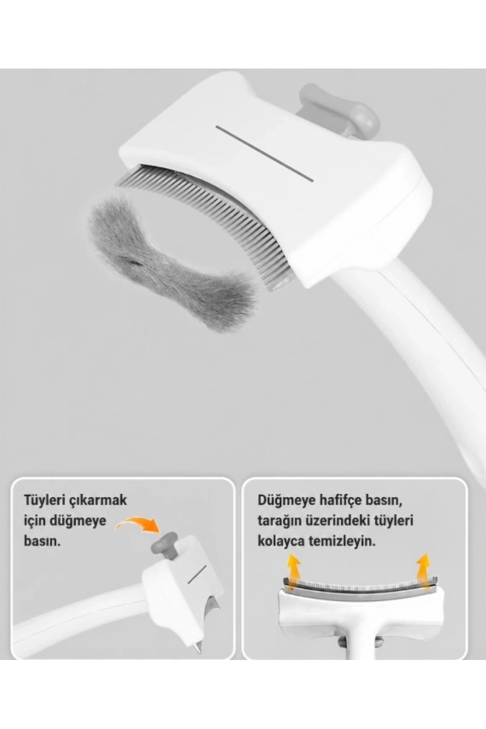 Basmalı Metal Uçlu Evcil Hayvan Tüy Toplama Tarağı  CM-586