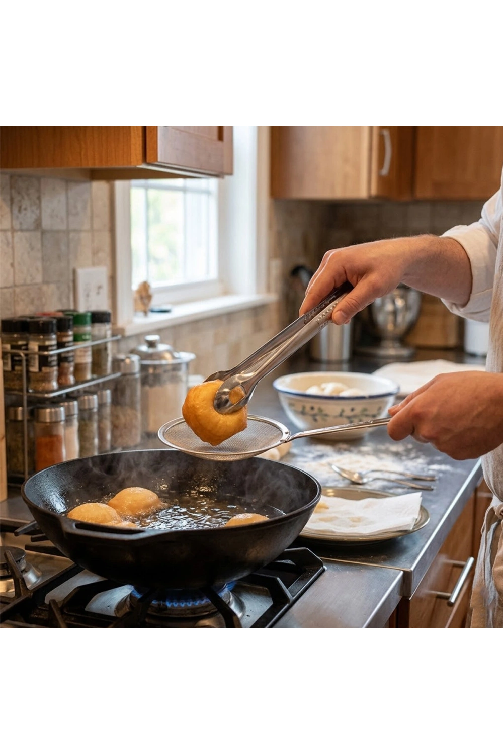 Baysa-103 Çörek Kızartma Süzgeçli Maşa*70