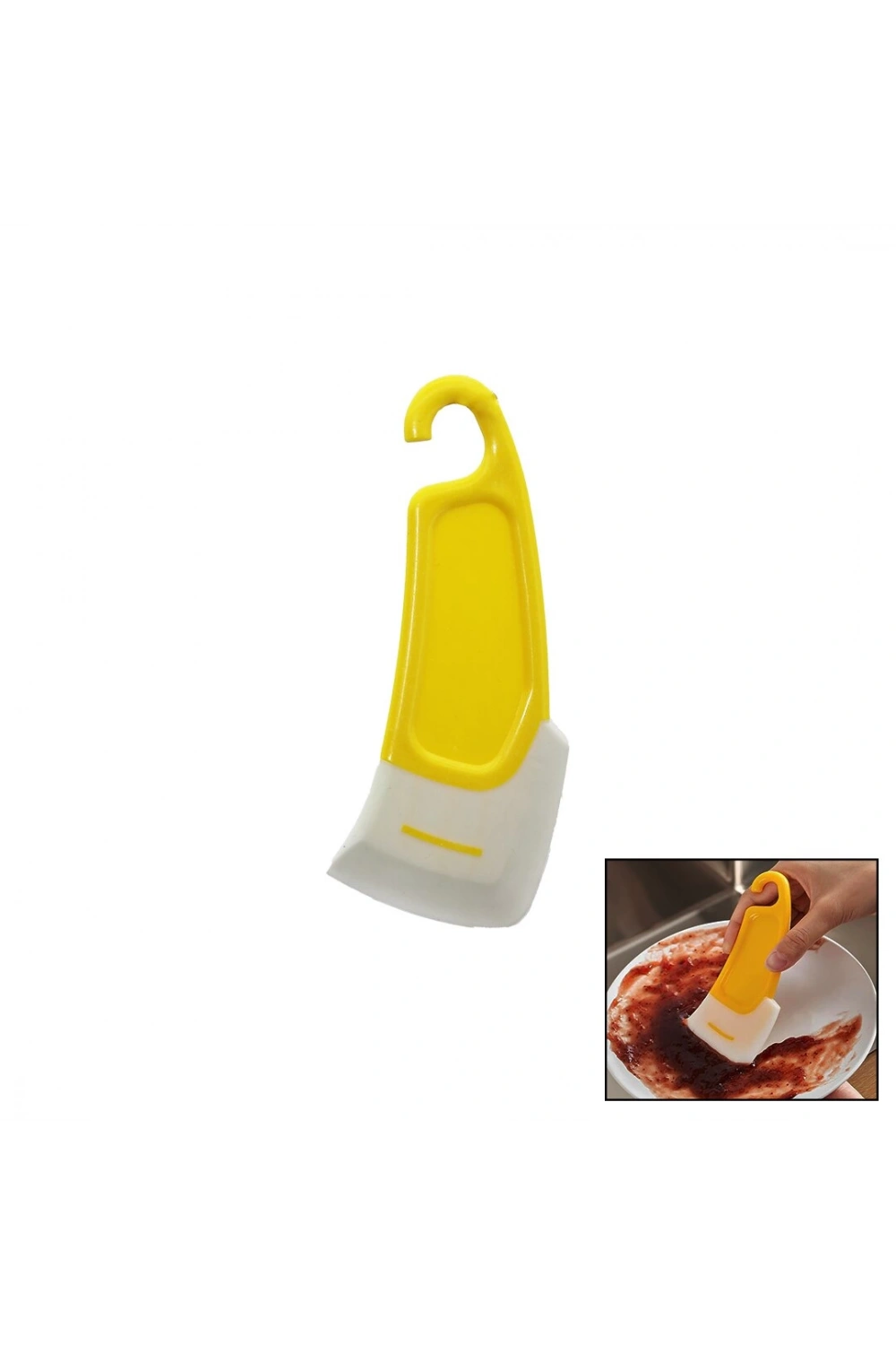 Baysa-1443 ( Yağ & Leke ) Kazıyıcı ( Mini ) Silikon Spatula ( Plastik Saplı & Askılıklı )*1500