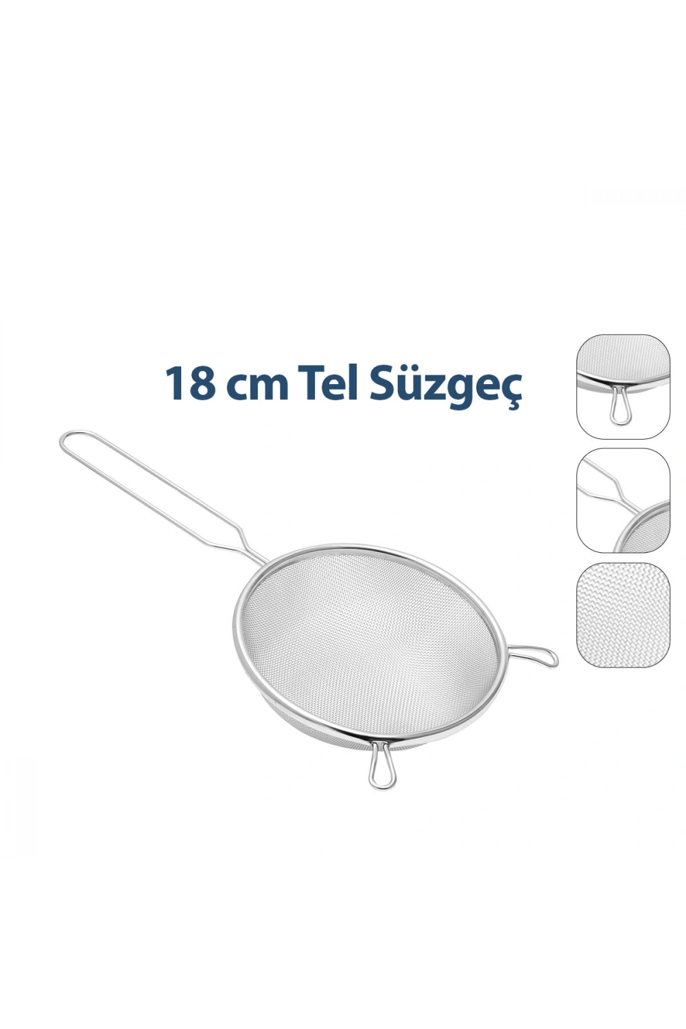 Baysa-669 ( 18cm ) Tel Süzgeç Metal Saplı Kulaklı*100