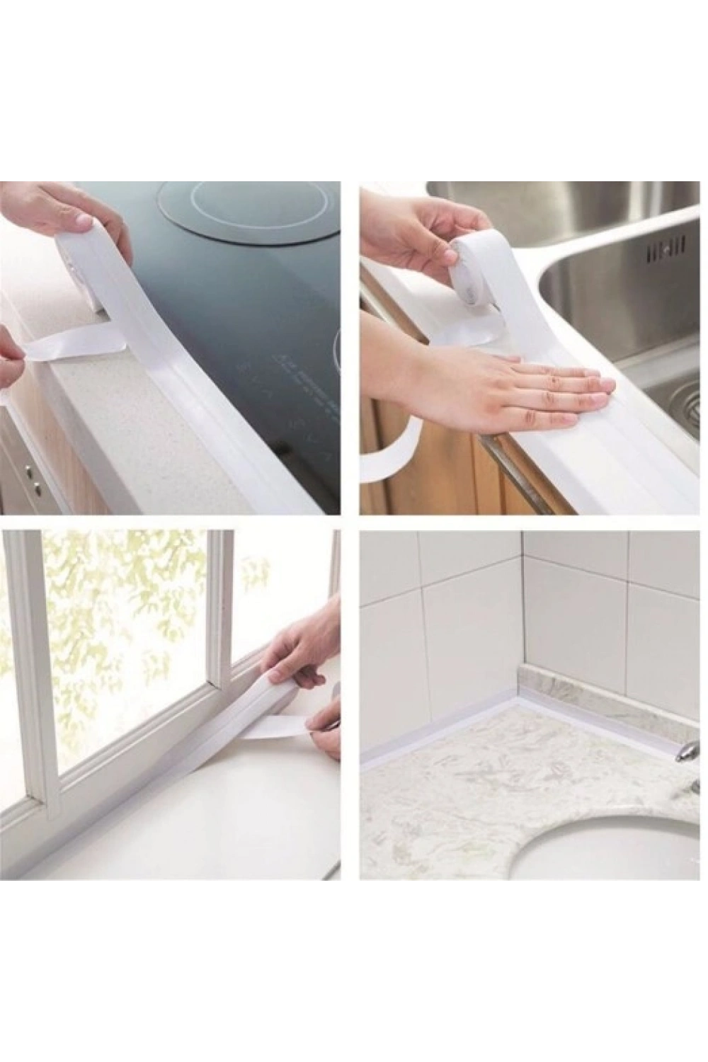 BEYAZ Su Sızdırmaz Lavabo Kenar Bandı (3.2m)