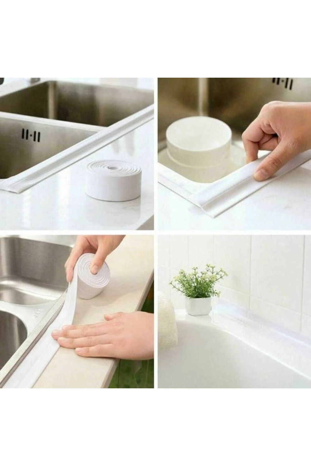 BEYAZ Su Sızdırmaz Lavabo Kenar Bandı (3.2m)