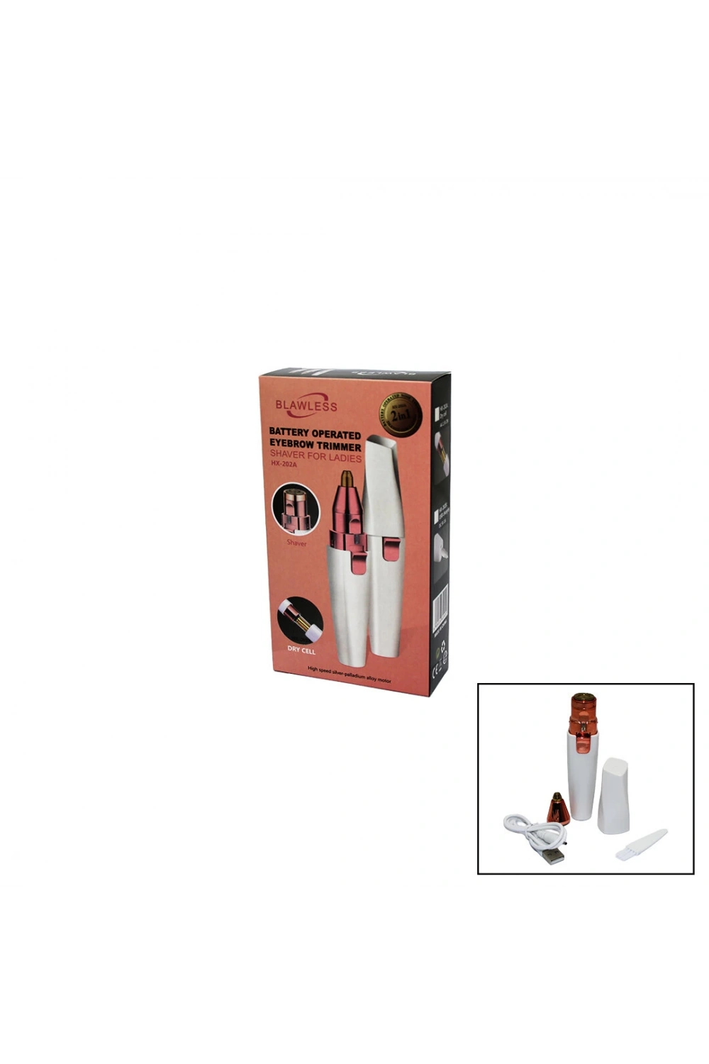 Blawless K-8 Hx-202a-b (2in1 Başlı) (kalem Modeli) (usb Şarjlı) (kaş & Burun & Yanak Kıl) Tüy Temizleme Makinesi (ışıklı)*120