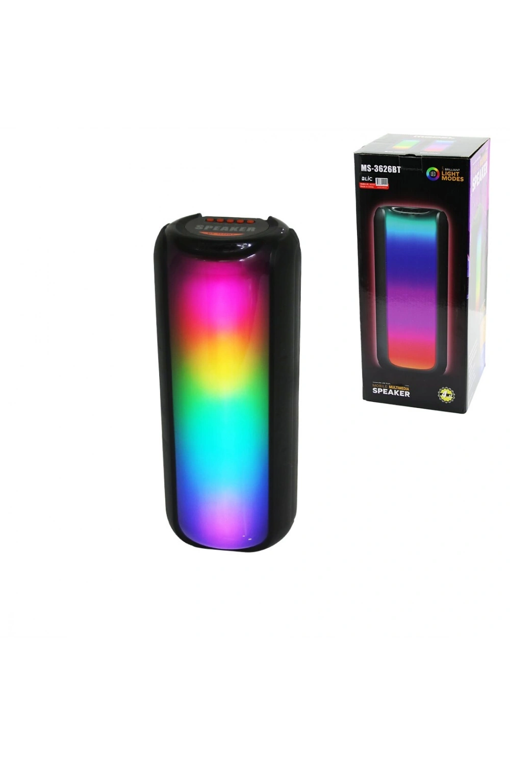 Blic Ms-3626bt Speaker Hoparlör ( Bluetooth ) ( Wıreless Speaker ) ( 5 Farklı Işıklı ) ( Usb & Bluetooht & Dc 5v )*16