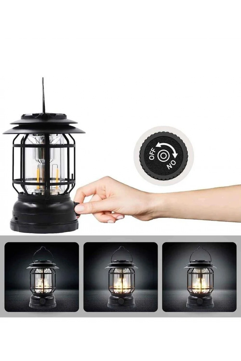 Bluetooth Hoparlör Özellikli Dimerli Led Kamp Lambası Hs66