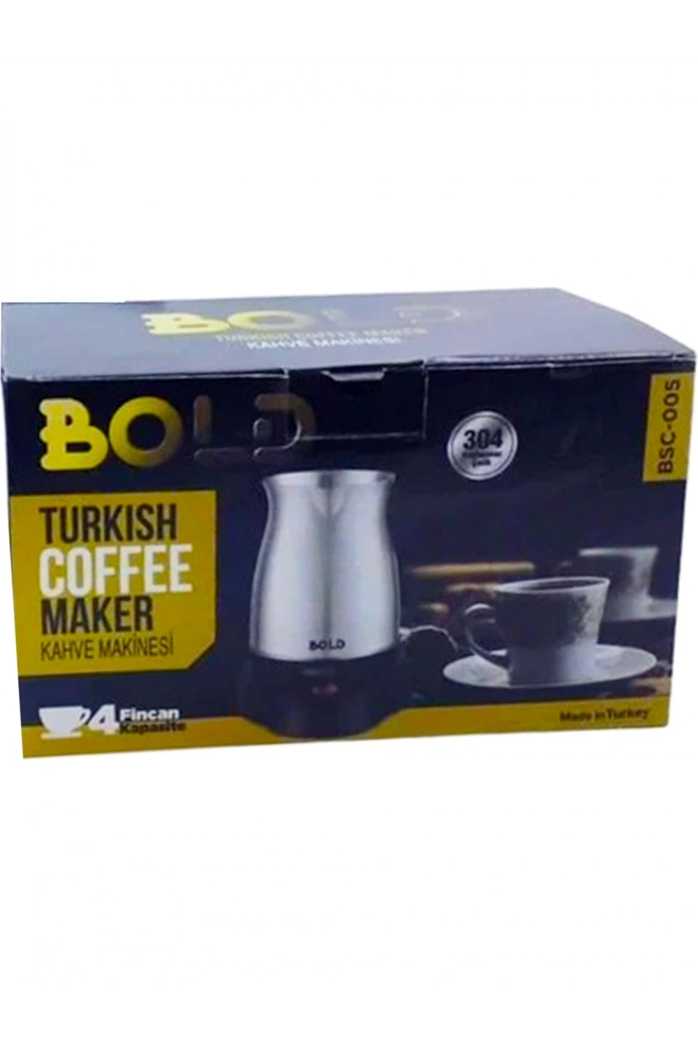 Bold Elektrikli Türk Kahve Pişirme Makinesi Inox Paslanmaz Çelik Cezve