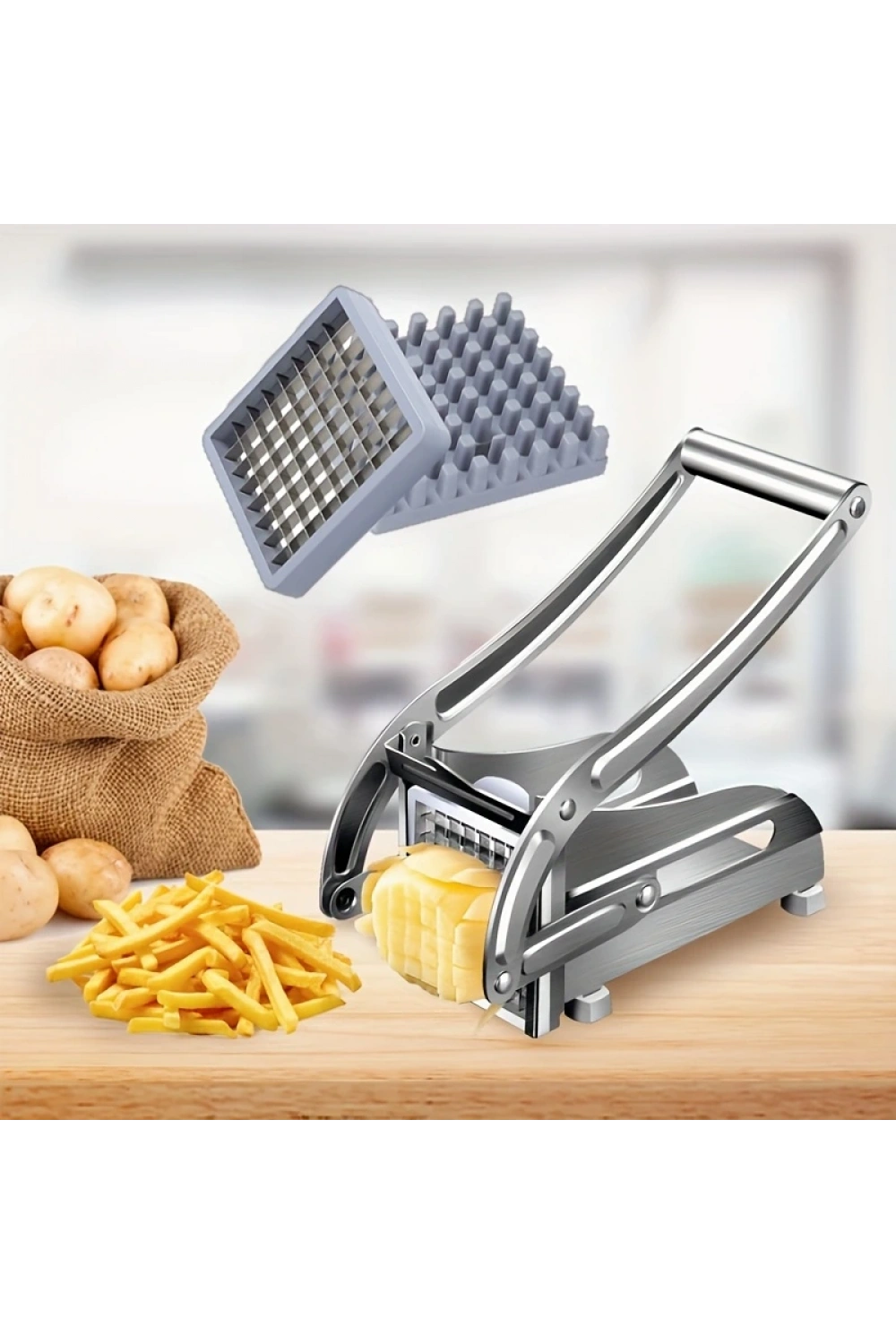 Çelik El Tipi Patates Sebze Dilimleyici Küp Rende Doğrayıcı