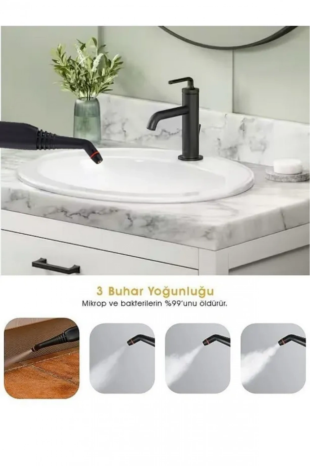 Classen Smart Çok Fonksiyonlu Güçlü Buharlı Temizleyici Makinesi Md-110s