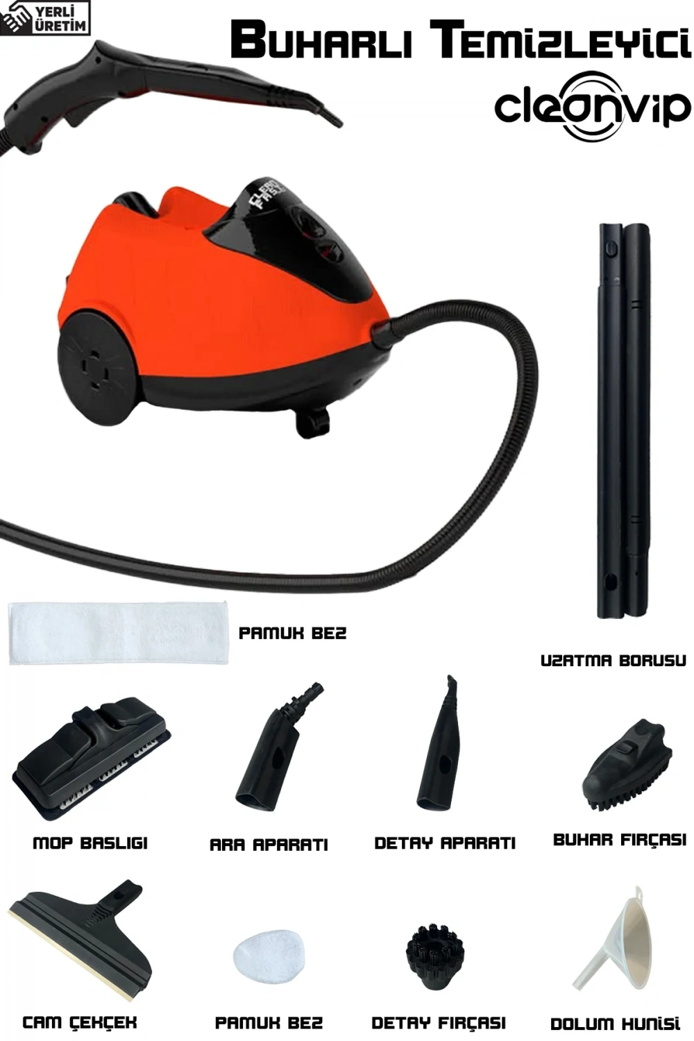 Cleanvip Detaylı Buhar Temizliği Buharlı Makinesi Cv332