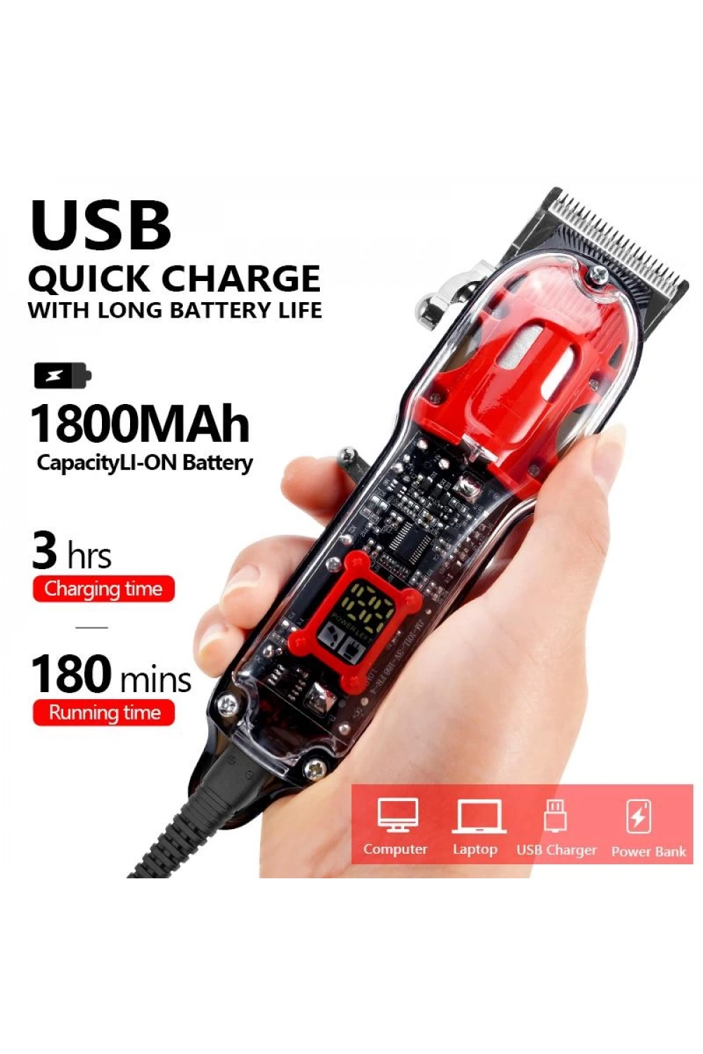 Dearling Şarjlı Saç Kesme Makinesi Rf-107