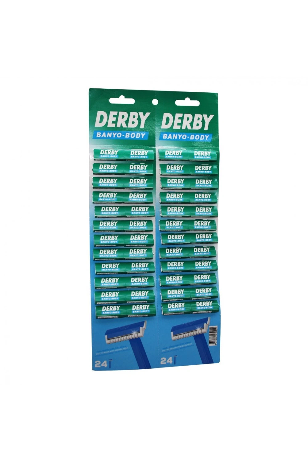 Derby ( Banyo ) ( 48pcs ) Body Kartelalı Saplı Jilet*1x16