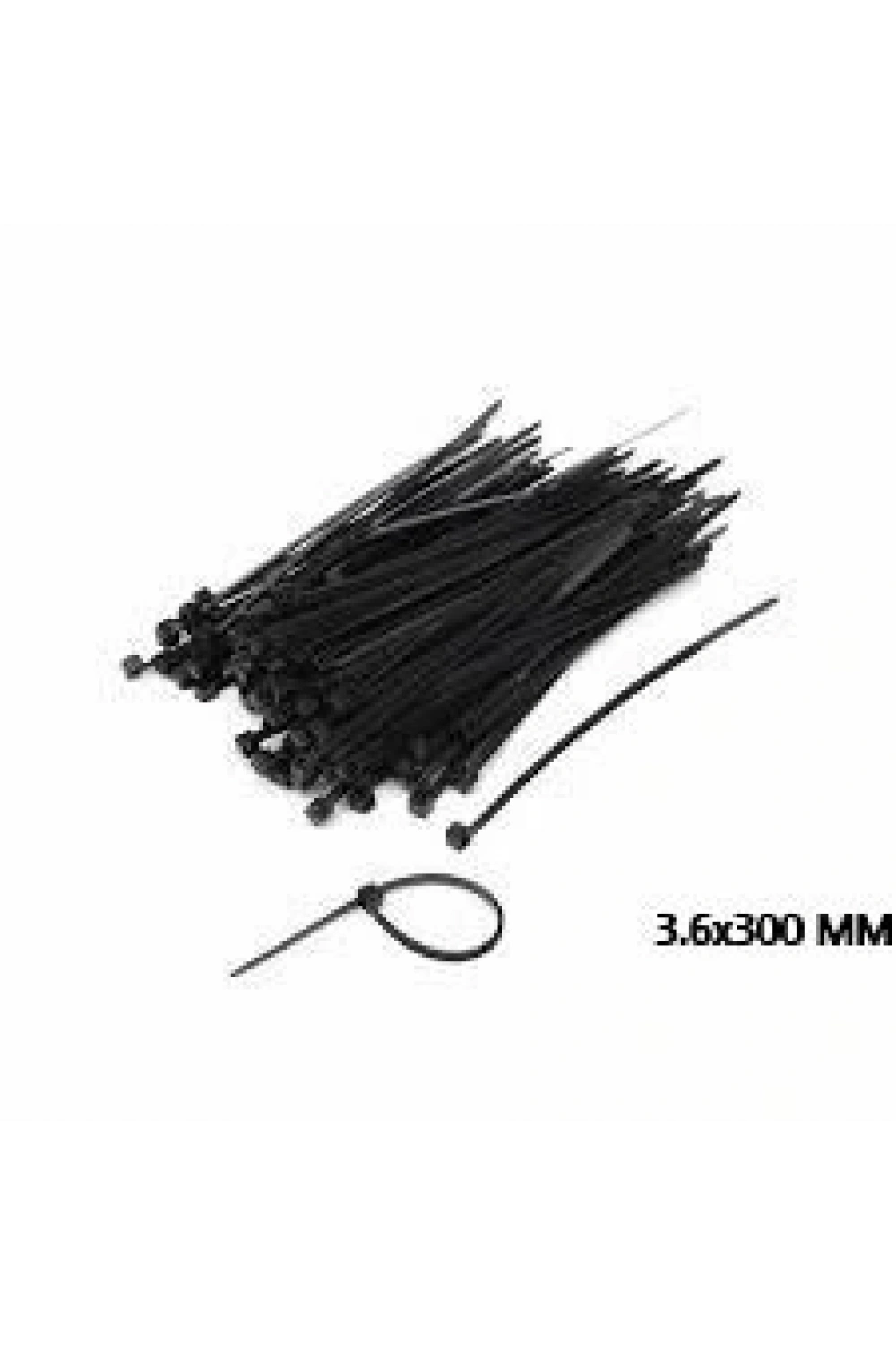 Dmax Dmx-4302 ( Siyah ) ( 3.6x300mm ) ( Plastik ) Cırt Kelepçe ( 100pcs ) ( Kendinden Kilitlemeli )*150