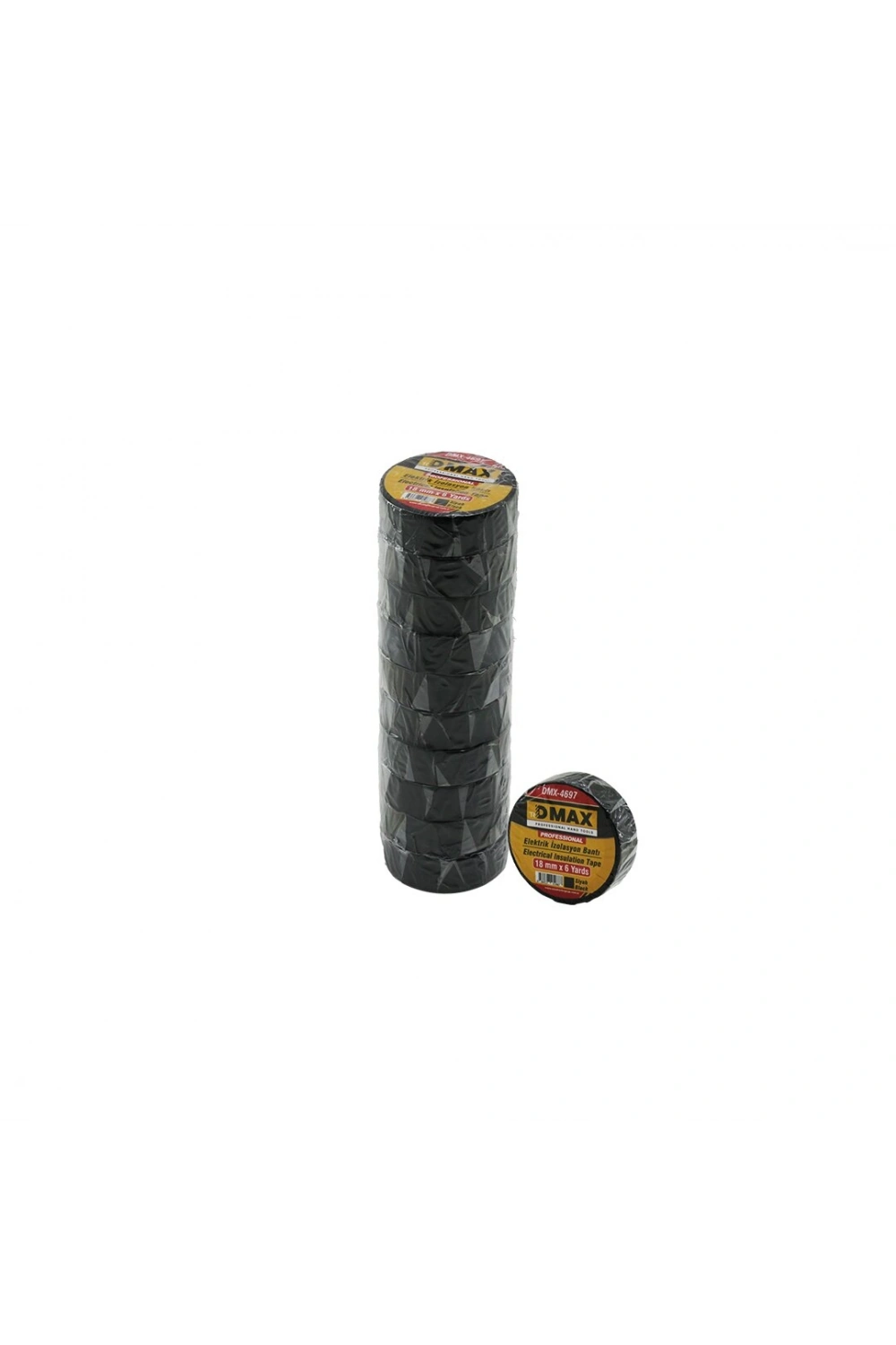 Dmax Dmx-4697 ( Siyah ) ( 18mmx 6yrd ) Elektrik İzolasyon Bandı*10x50