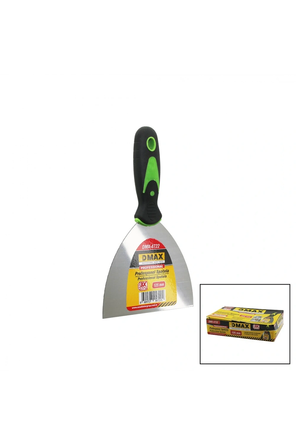 Dmax Dmx-4722 ( 125mm ) Metal Spatula Fiber Saplı*12x20