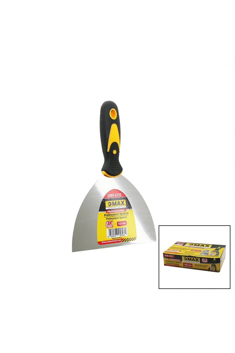 Dmax Dmx-4723 ( 150mm ) Metal Spatula Fiber Saplı*12x20