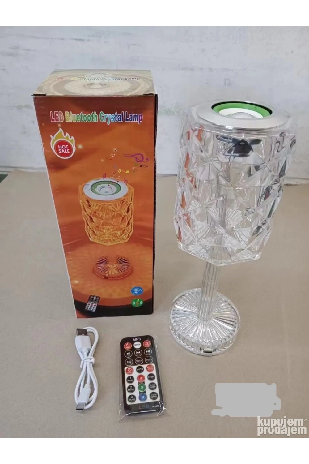 Kristal Masa Lamba Rgb Bluetooth Hoparlörlü Gece Lambası Hx-222