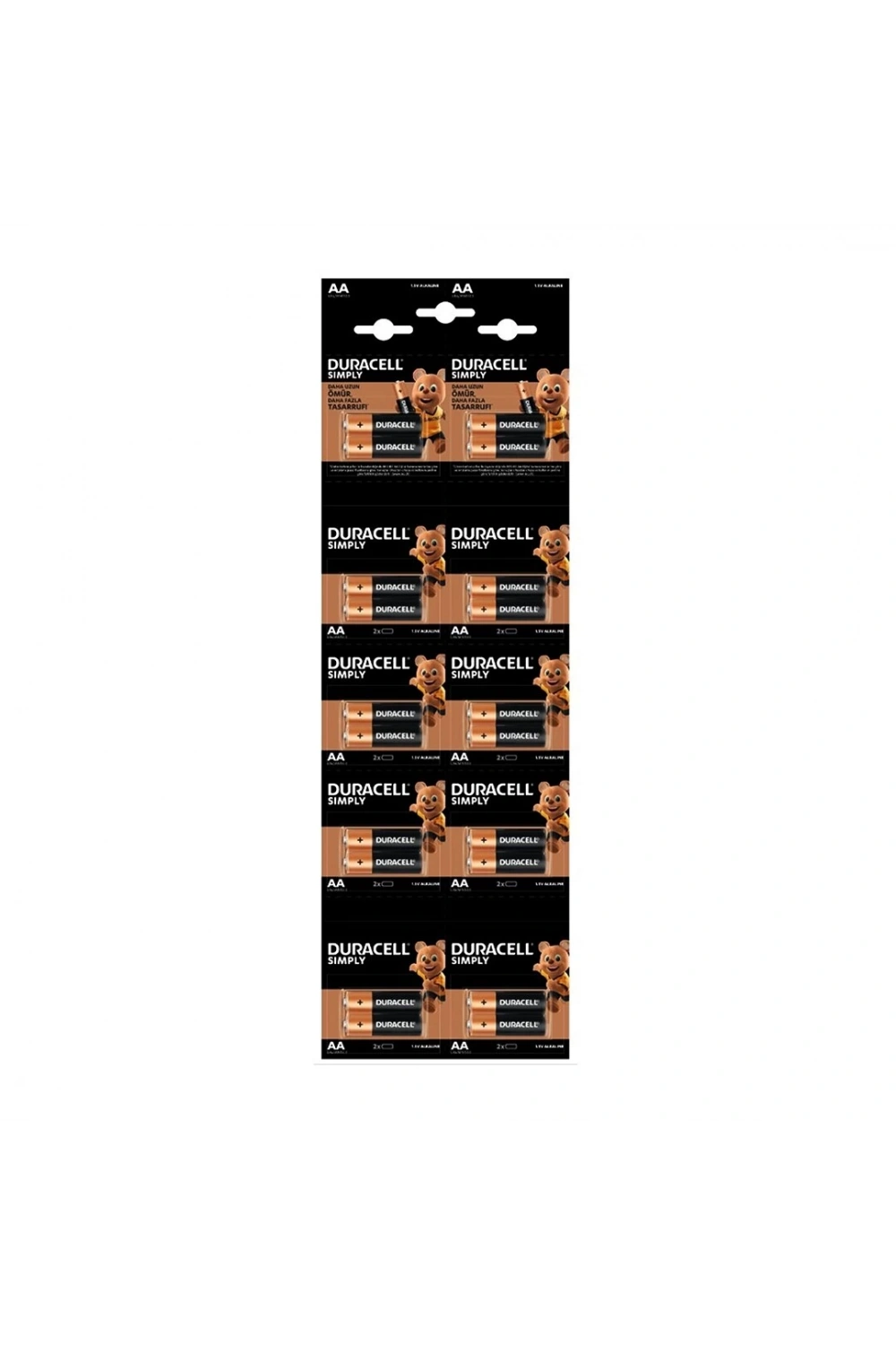 Duracell Kalem Pil Alkalin ( 20pcs )*1x10