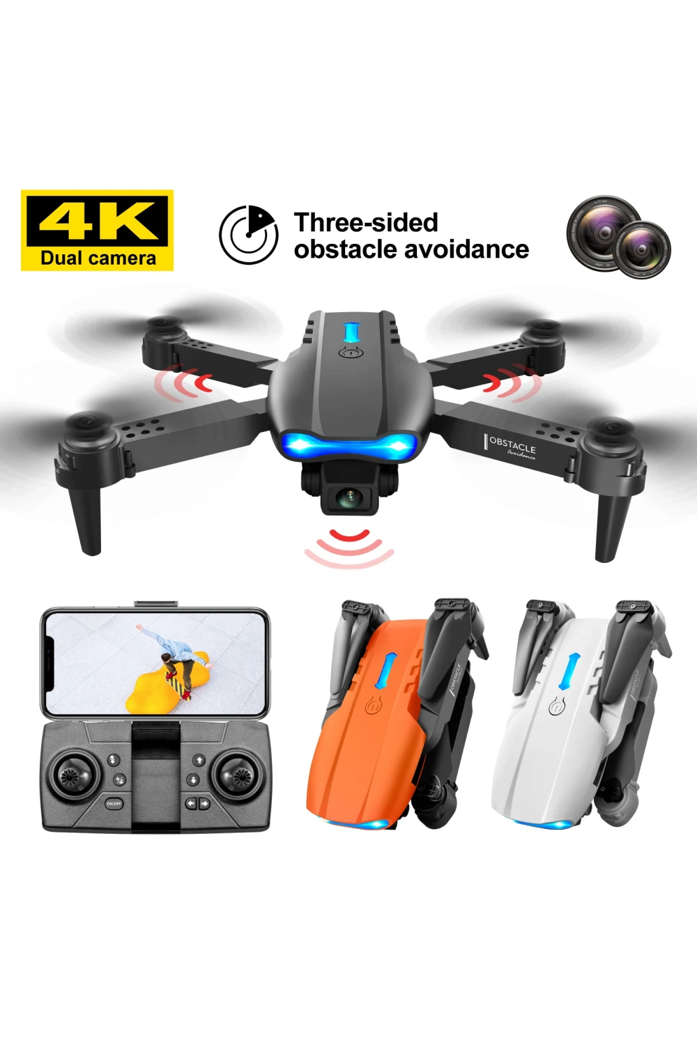 E99 Pro Yarış Drone İle 1080p Hd Çift Kamera