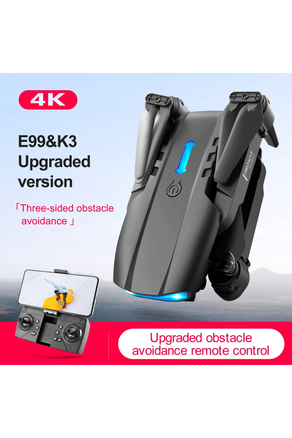 E99 Pro Yarış Drone İle 1080p Hd Çift Kamera
