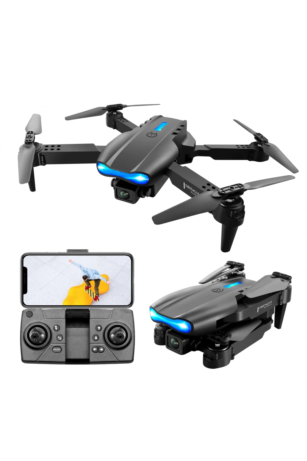 E99 Pro Yarış Drone İle 1080p Hd Çift Kamera
