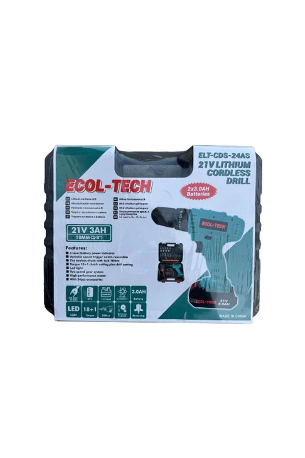 Ecol-tech Akülü Şarjlı Vidalama Matkap 21v 3.0ah