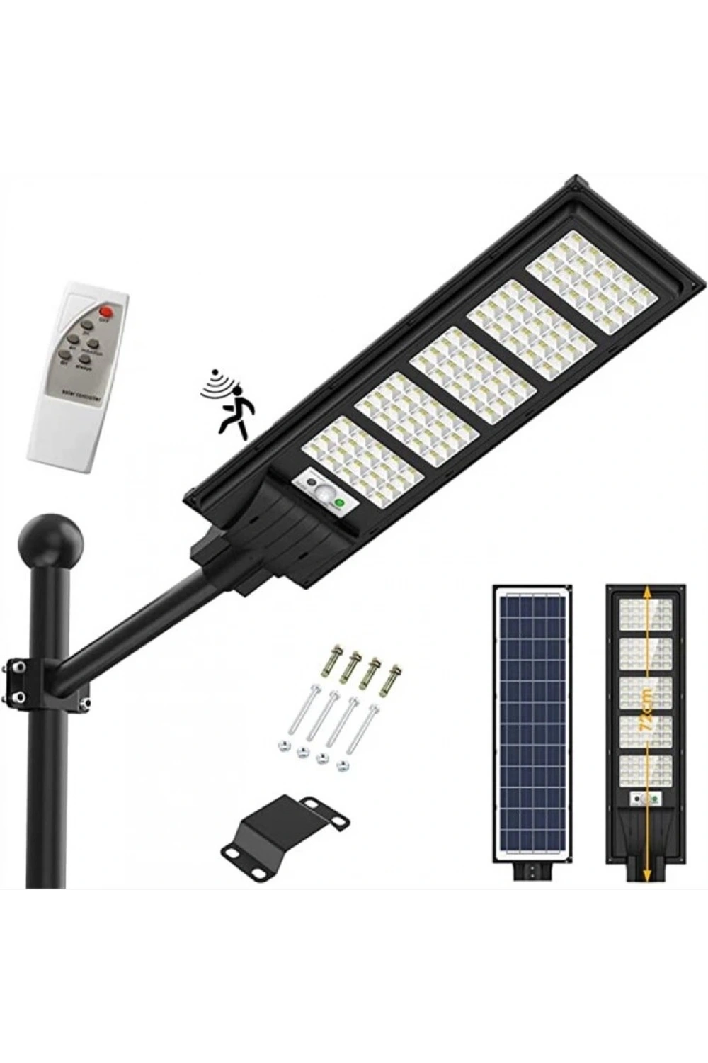 Egonex 180w Solar Kumandalı Sokak Armatürü 6500k (beyaz)