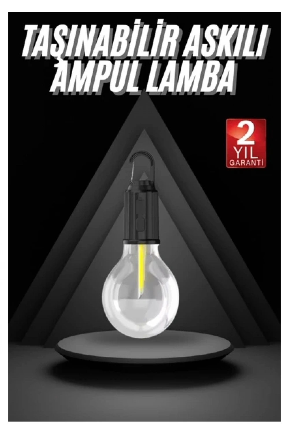 Egonex 3 Farklı Mod Ledli Şarjlı Asma Kancalı Kamp Lambası Taşınabilir Ampul T01-B
