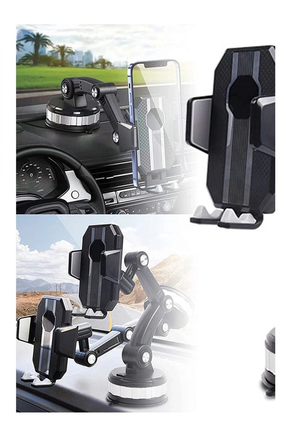 Egonex 360 Derece Dönebilen Ayarlanabilir Araç Içi Vantuzlu Telefon Tutucu