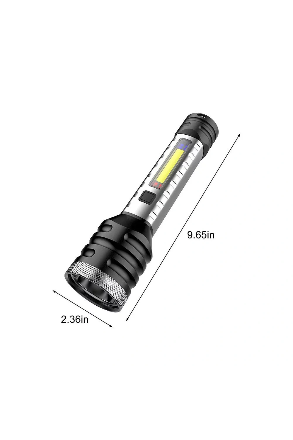 Egonex ​​5w Cob Ve Led Şarj Edilebilir El Feneri - Siyah
