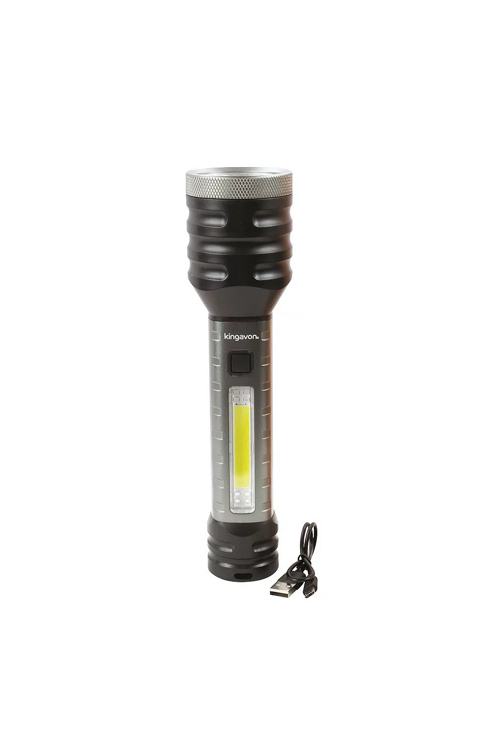 Egonex ​​5w Cob Ve Led Şarj Edilebilir El Feneri - Siyah