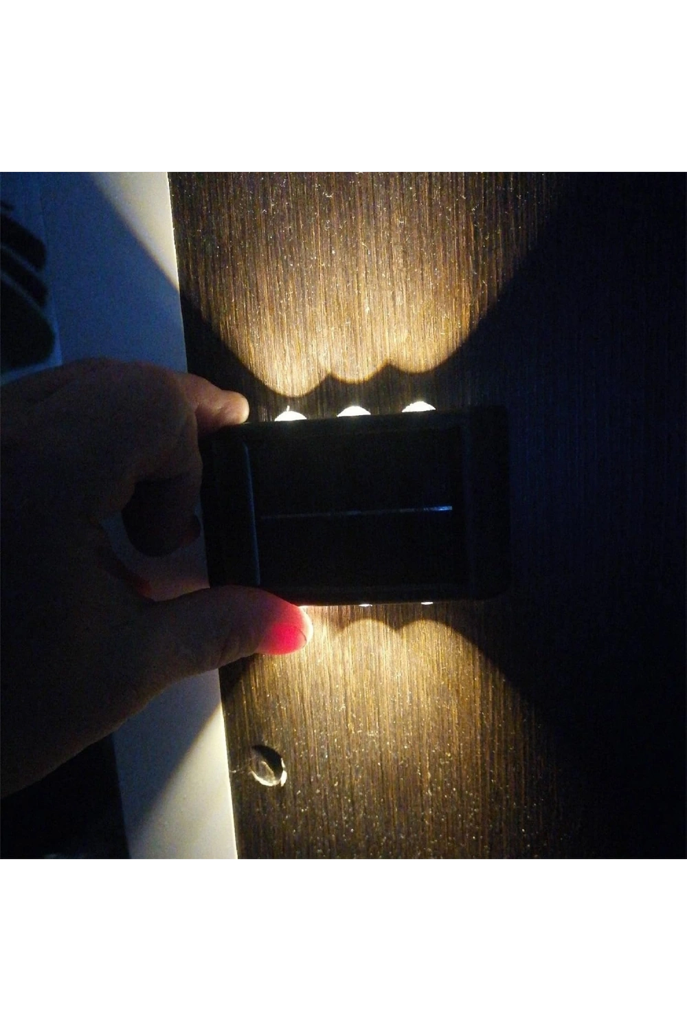 Egonex 6 Ledli Solar Çift Taraflı Duvar Lambası Güneş Enerjili Aydınlatma Dekorasyon Aplik Işık