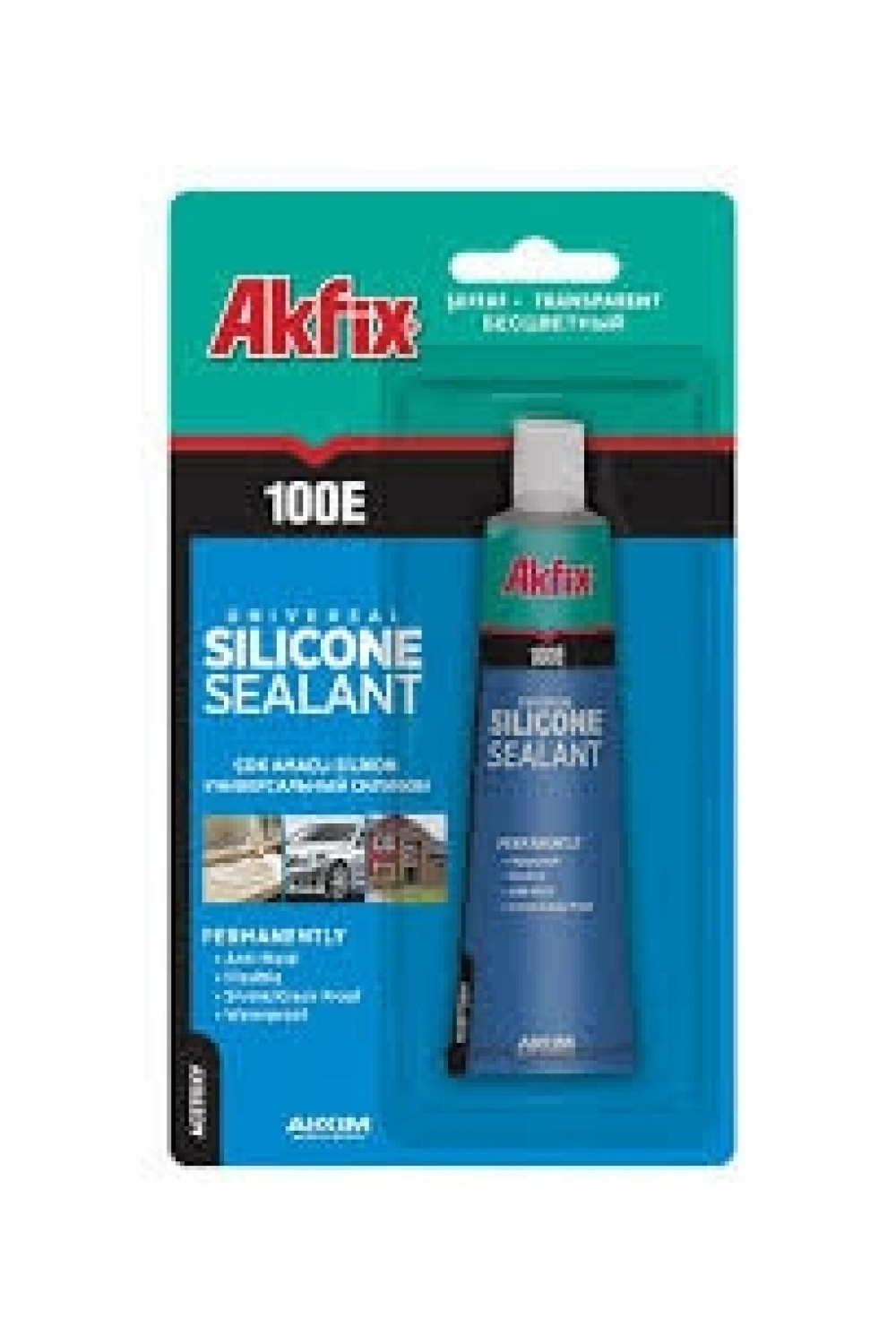 Egonex Akfix 100-e  Sa-111 Aku-07  Şeffaf ( Tüp ) Silikon 50 Ml*24x8