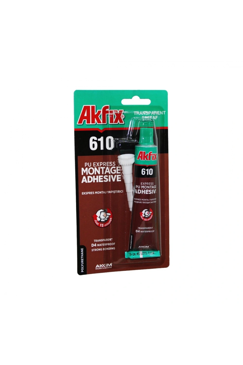 Egonex Akfix-610 ( Şeffaf ) ( 50ml ) Ekspres Montaj Yapıştırıcı*30=k