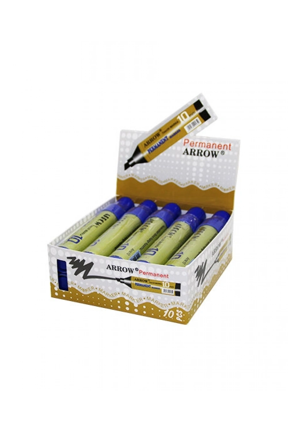 Egonex Arrow ( Lux ) ( Mavi ) ( 10mm ) Permanent Marker Koli Kalemi*10x40