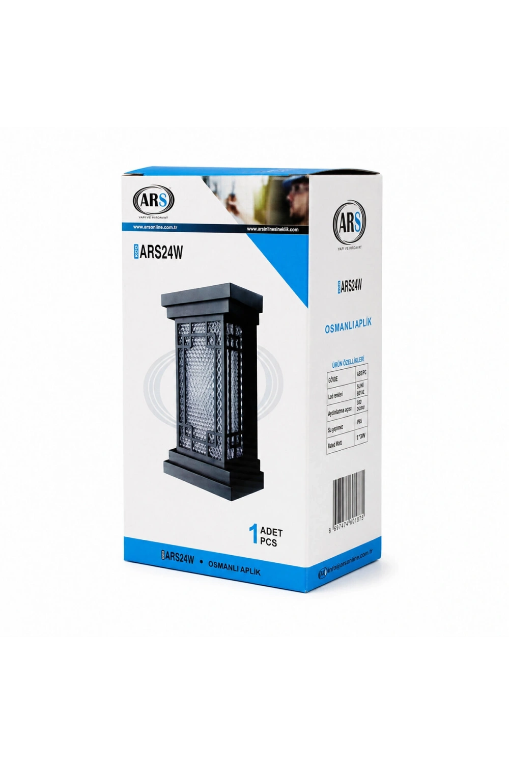 Egonex Ars-348952 ( Ip66 ) ( 50.000 Saat Led Ömrü ) ( 22w ) Osmanlı Led Aplik Duvar Lambası*30