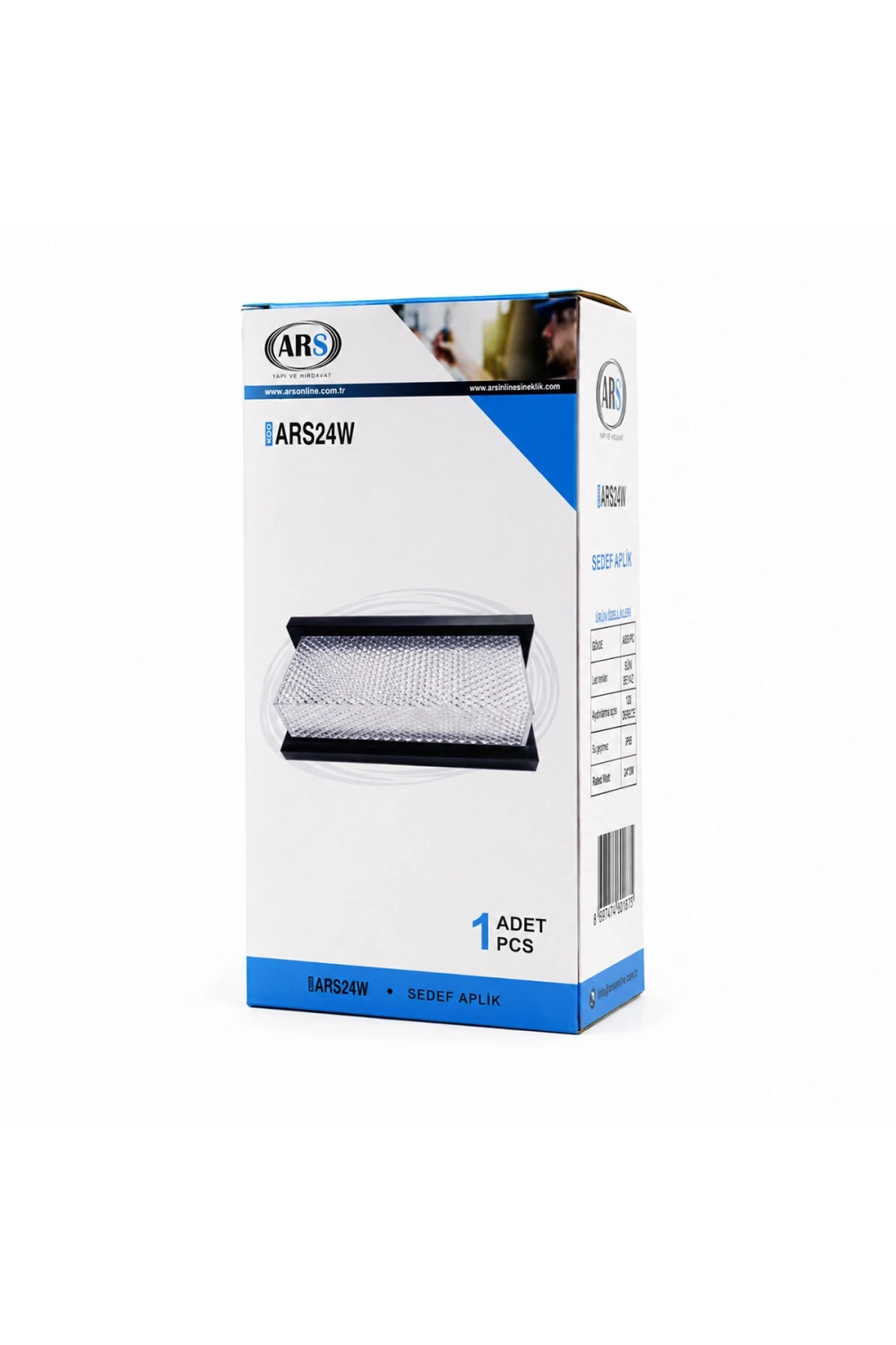 Egonex Ars-348953 ( Ip66 ) ( 50.000 Saat Led Ömrü ) ( 22w ) Sedef Led Aplik Duvar Lambası*30